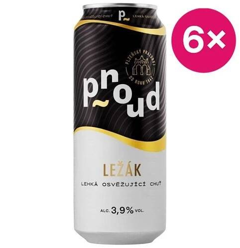 Proud Světlý ležák pivo plechovka