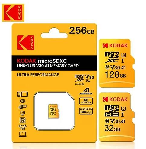 Kodak Flash paměťová karta rychlý přenos Micro TF/SD karta 256GB/128GB/64GB/32GB SD karta Vysokokapacitní flash karta pro PC/smartphone