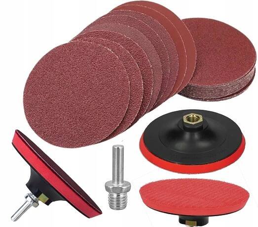 100x BRUSNÉ KOTOUČE 125 BRUSNÝ PAPÍR NA SUCHÝ ZIP PRO BRUSKU + DISK 125