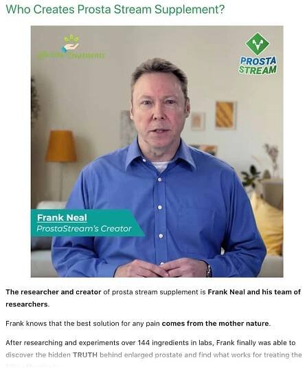 Frank Neal - Prostastream creator