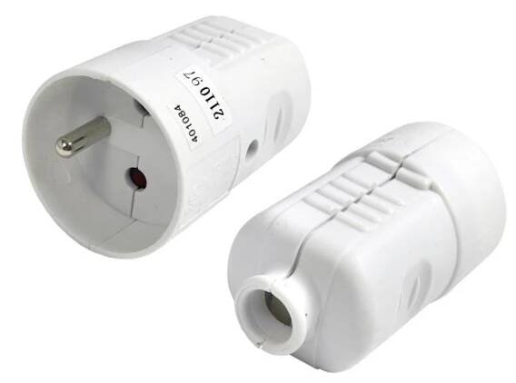 Zásuvka bílá pro prodlužovací kabel