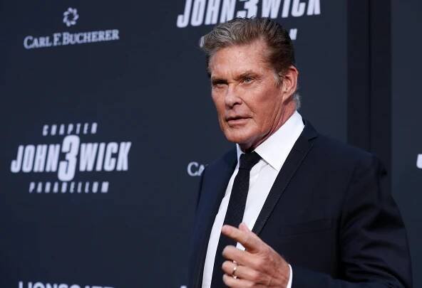 Actor David Hasselhoff arrives for a screening of the movie 