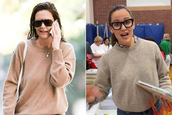Katie Holmes and Jennifer Garner Added Their Twist to a Classic Crewneck — Shop Styles Under $30