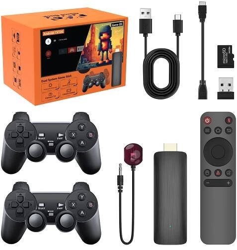 ELEBAO D6G Retro Game TV stick 64GB 10000 game X2 lite juegos gamepad video 4K game stick