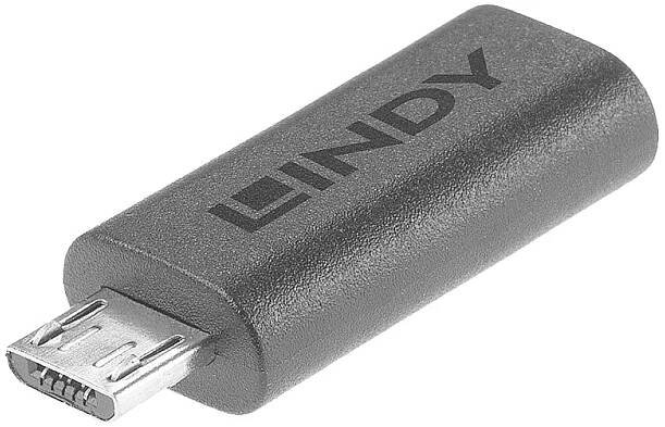 LINDY USB 2.0 adaptér [1x USB-C® zásuvka - 1x micro USB 2.0 zástrčka B] Adapter
