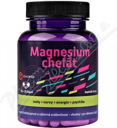 Galmed Magnesium chelát 50+20 kapslí