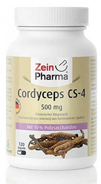 Zein Pharma - Cordyceps, Cordyceps CS-4, 500 mg, 120 kapslí