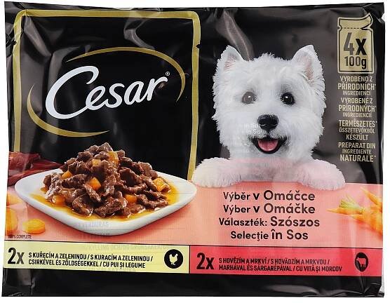 Cesar Adult Selection ve šťávě 4 x 100 g