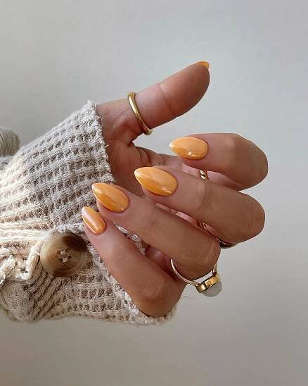 Orange Nail 16 nápadů na zimu 2023 - 2024: Sprcha tepla v chladu
