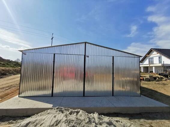 Plechová garáž dvojgaráž 6x6 stavební kůlna, sklad