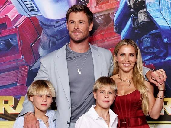 Elsa Pataky and Chris Hemsworth return home after celebrating their twin's 11th birthday in Japan