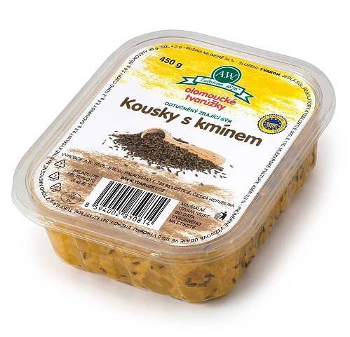 Olomoucké tvarůžky Kousky s kmínem 450 g - Tvarůžky