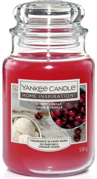 Yankee Candle Home Inspiration Svíčka, sklo, Cherry Vanilla, 17 x 9,5 cm