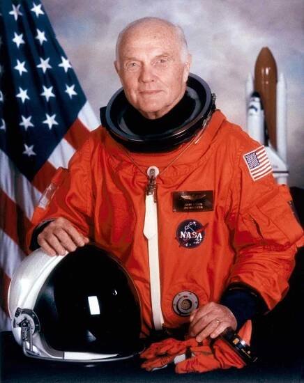 John H Glenn, American astronaut, May 1998.