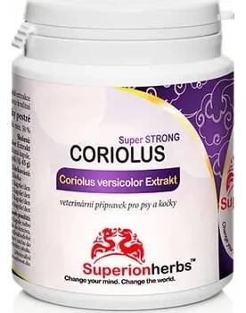 SUPERIONHERBS Coriolus Extrakt 50 % polysacharidů, 90 KAPSLE