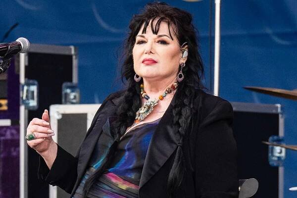 Ann Wilson of Heart perform on Day 4 of 2024 New Orleans Jazz & Heritage Festival at Fair Grounds Race Course on April 28, 2024 in New Orleans, Louisiana.