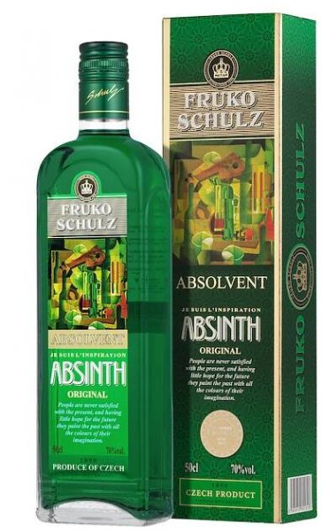 Absinth Absolvent v dárkové krabici – FRUKO-SCHULZ s.r.o. Vítáme Vás ve světě Jindřichohradeckého Tuzemáku.