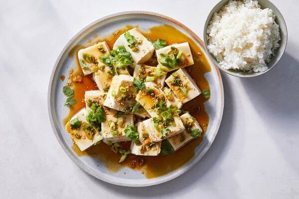 Silken Tofu With Spicy Soy Dressing Recipe