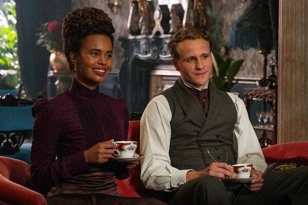 Alisha Boe and Josh Dylan in "The Buccaneers"