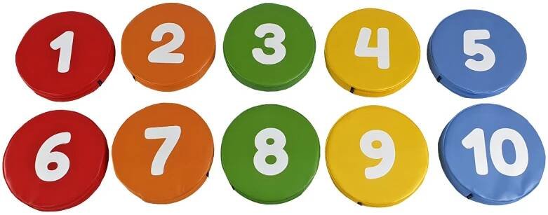 Podsedáky - čísla 1-10 - Molitanové herní sestavy a stavebnice