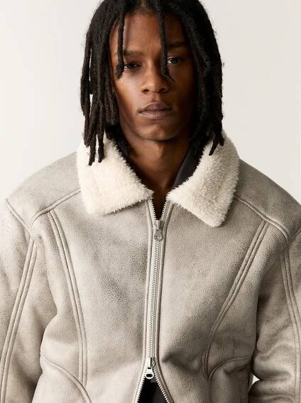Pull&Bear Zimní bunda – šedá