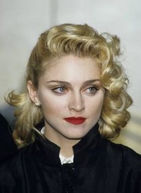 Madonna appears at a London press conference in 1986.