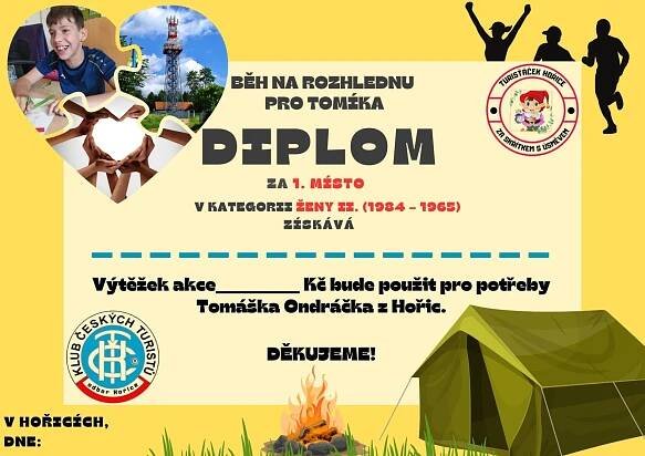 Běh na Rozhlednu pro Tomíka :: Turisťáček-Hořice