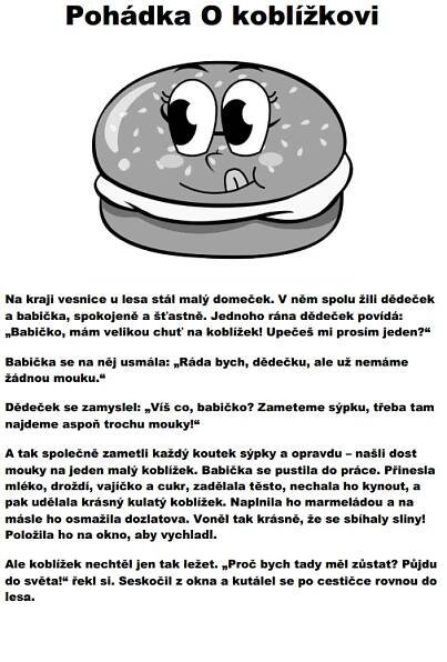 pohádka o koblížkovi text