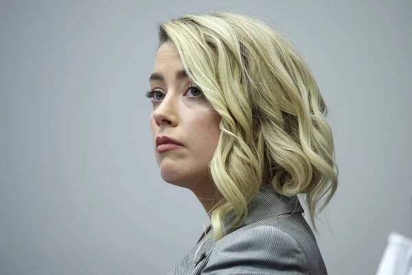 Actor Amber Heard in the courtroom in Fairfax, Va., Thursday.