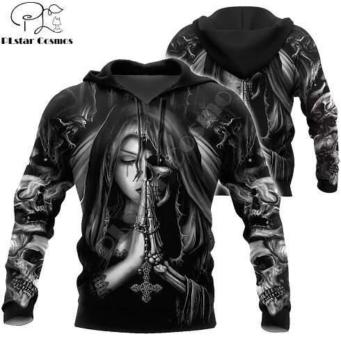 Unisex mikina s 3D potiskem Gothic Tattoo