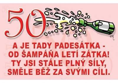 Vtipné přání - 50 let