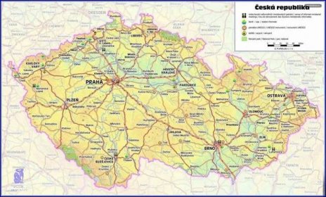 Nejpodrobnější Mapa České Republiky Pohoří!