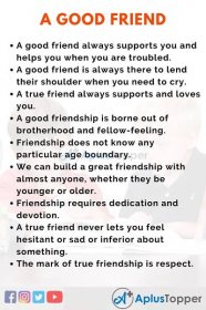 essay on friendship for class 4