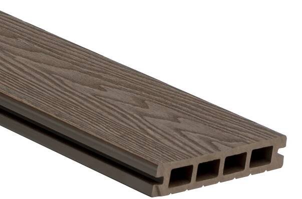 Prkno terasové WPC PERI 3D OSK duté chocolate 25×136×4000 mm