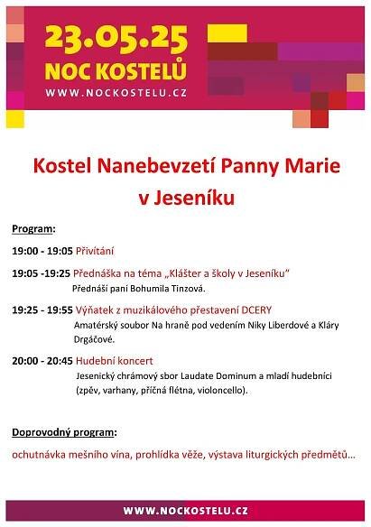 Noc kostelů v Jeseníku / 23 května, 2025 / www.farnost-jesenik.cz