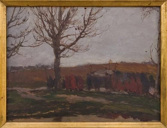 Antonín Slavíček: Studie k Pohřbu v Kameničkách, 1905
