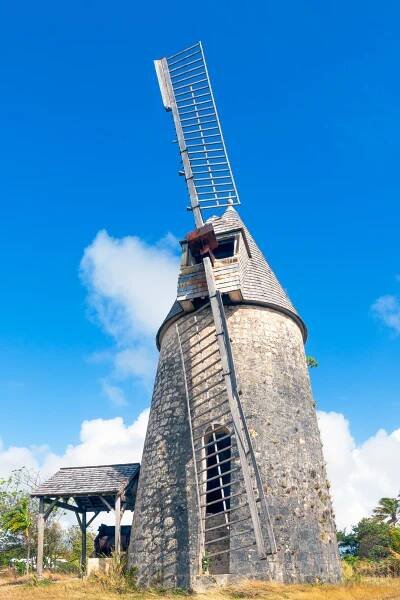 Bezard windmill in Marie-Galante Island, Guadeloupe