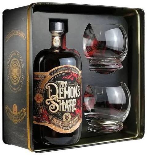 The Demon's Share Rum 12 y. 40 % 0,7 l + 2 skleničky