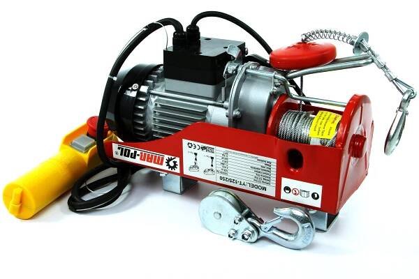 Elektrický lanový naviják 125/250kg 230V M80788