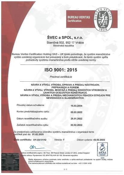 certifikat iso9001qms svec a spol. sj+aj 1