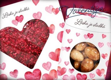 Dárky z lásky - Když je láska sladká... čokoládové srdce a mandle v tiramisu