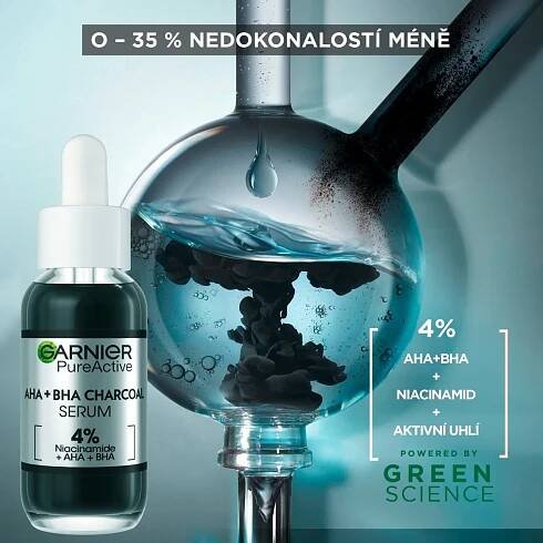 Garnier Pure Active sérum proti nedokonalostiam AHA + BHA Charcoal 30 ml