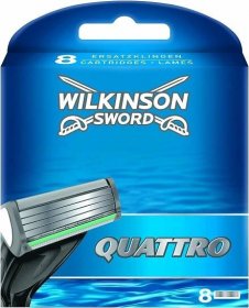 Wilkinson Sword Quattro - Náhradní díly na holicí strojky, 8ks