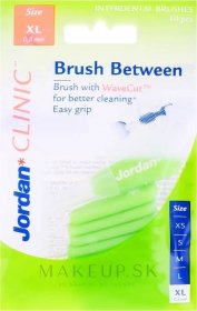Jordan Interdental Brush Clinic Brush Between - Medzizubné kefky, 0,8 mm, XL, 10 ks