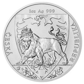 Stříbrná mince 1 oz Český lev 2020