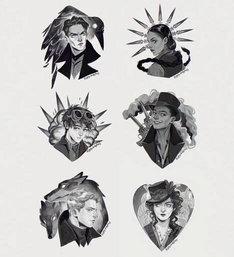 Pin by Alison CM on Seis de cuervos | Crows drawing, Six of crows characters, Crow books