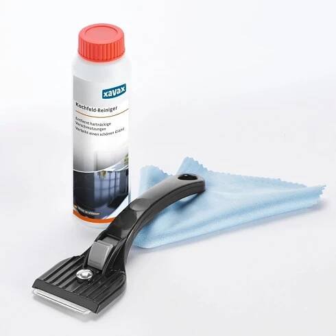 Xavax set pro čištění/údržbu sklokeramických/indukčních varných desek, 3dílný