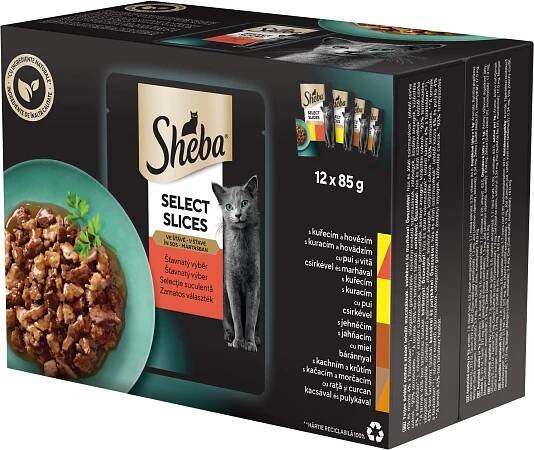 Sheba kapsičky smíšený výběr ve šťávě pro dospělé kočky 48 × 85 g