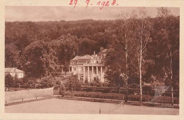 Inhalatorium, poštou 1928 - inhalatorium Luhačovice