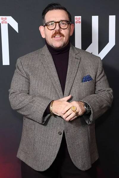 Meanwhile actor Nick Frost, who portrays Hagrid, towered over lead star Dominic McLaughlin as filming for the TV series took over London